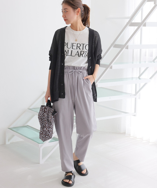 JOURNAL STANDARD relume（ジャーナルスタンダード　レリューム）の「《追加》PEリネンルーズVカーディガン（カーディガン/ボレロ・レディース・ブラック/ベージュ/ピンク・FREE）」の12枚目の写真