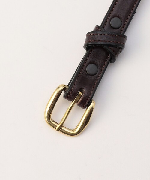 TORY LEATHER/トリーレザー STITCHED BELT/ CROSSED KEEPER BELT