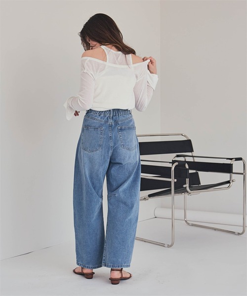 titivate（ティティベイト）の「Uネック/タンクレイヤードトップス（Tシャツ/カットソー・レディース・チャコール/ライム/ブラック/オフホワイト・M）」の14枚目の写真