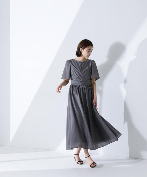 NATURAL BEAUTY BASIC(ナチュラルビューティーベーシック)の「◇カシュクールバックリボンワンピース(ワンピース・レディース・チャコールグレー/ベージュ/ダークブルー・P/S/SMALL/MEDIUM)」の11枚目の写真