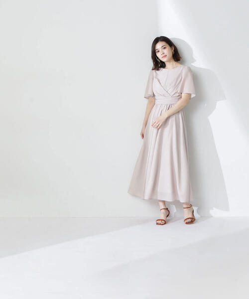 NATURAL BEAUTY BASIC(ナチュラルビューティーベーシック)の「◇カシュクールバックリボンワンピース(ワンピース・レディース・チャコールグレー/ベージュ/ダークブルー・P/S/SMALL/MEDIUM)」の15枚目の写真