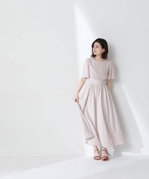 NATURAL BEAUTY BASIC(ナチュラルビューティーベーシック)の「◇カシュクールバックリボンワンピース(ワンピース・レディース・チャコールグレー/ベージュ/ダークブルー・P/S/SMALL/MEDIUM)」の18枚目の写真