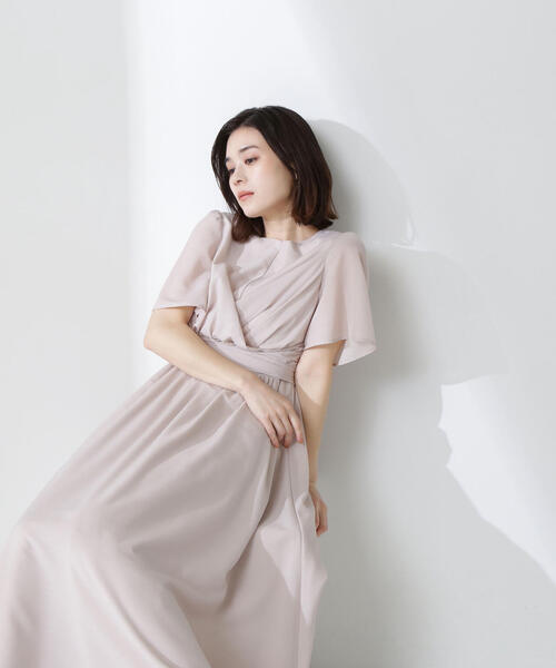 NATURAL BEAUTY BASIC(ナチュラルビューティーベーシック)の「◇カシュクールバックリボンワンピース(ワンピース・レディース・チャコールグレー/ベージュ/ダークブルー・P/S/SMALL/MEDIUM)」の19枚目の写真