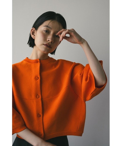 STYLEMIXER(スタイルミキサー)の「パネルフォルムカーディガン(カーディガン/ボレロ・レディース・アイボリー/ブラック/オレンジ・FREE)」の18枚目の写真