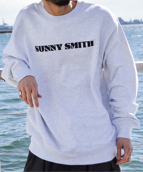 Sunny Smith(サニースミス)の「【SUNNY SMITH】12.7オンス ヘビーウェイトパームツリープリント裏毛トレーナー(CP)(スウェット・メンズ・アッシュ/ブラック・XL/L)」の5枚目の写真