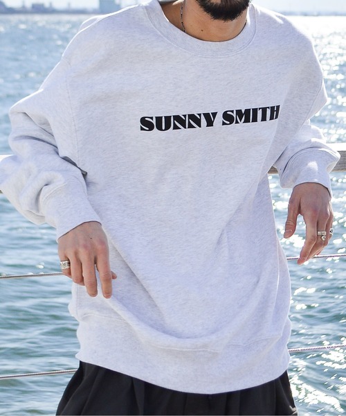 Sunny Smith(サニースミス)の「【SUNNY SMITH】12.7オンス ヘビーウェイトパームツリープリント裏毛トレーナー(CP)(スウェット・メンズ・アッシュ/ブラック・XL/L)」の7枚目の写真