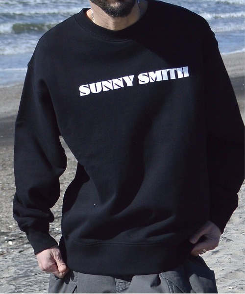 Sunny Smith(サニースミス)の「【SUNNY SMITH】12.7オンス ヘビーウェイトパームツリープリント裏毛トレーナー(CP)(スウェット・メンズ・アッシュ/ブラック・XL/L)」の11枚目の写真