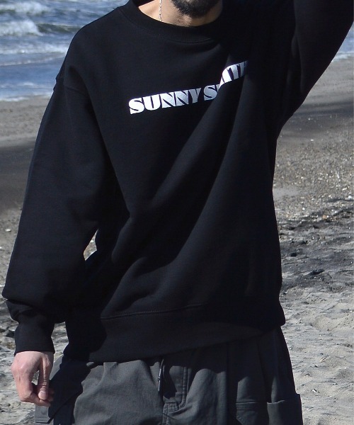 Sunny Smith(サニースミス)の「【SUNNY SMITH】12.7オンス ヘビーウェイトパームツリープリント裏毛トレーナー(CP)(スウェット・メンズ・アッシュ/ブラック・XL/L)」の12枚目の写真