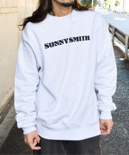 Sunny Smith(サニースミス)の「【SUNNY SMITH】12.7オンス ヘビーウェイトパームツリープリント裏毛トレーナー(CP)(スウェット・メンズ・アッシュ/ブラック・XL/L)」の13枚目の写真