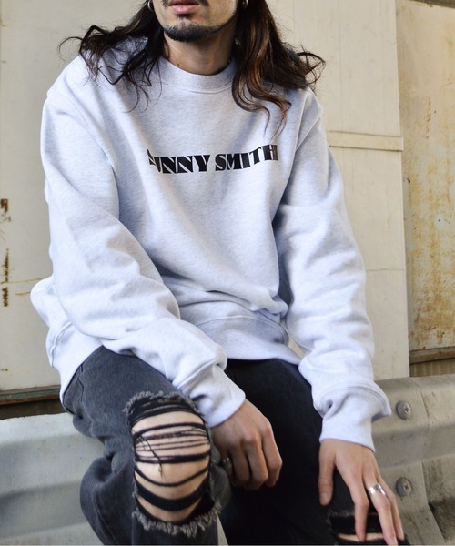 Sunny Smith(サニースミス)の「【SUNNY SMITH】12.7オンス ヘビーウェイトパームツリープリント裏毛トレーナー(CP)(スウェット・メンズ・アッシュ/ブラック・XL/L)」の14枚目の写真
