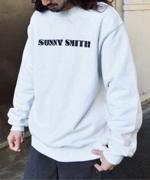 Sunny Smith(サニースミス)の「【SUNNY SMITH】12.7オンス ヘビーウェイトパームツリープリント裏毛トレーナー(CP)(スウェット・メンズ・アッシュ/ブラック・XL/L)」の16枚目の写真