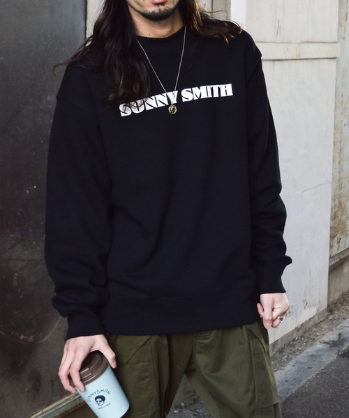 Sunny Smith(サニースミス)の「【SUNNY SMITH】12.7オンス ヘビーウェイトパームツリープリント裏毛トレーナー(CP)(スウェット・メンズ・アッシュ/ブラック・XL/L)」の22枚目の写真