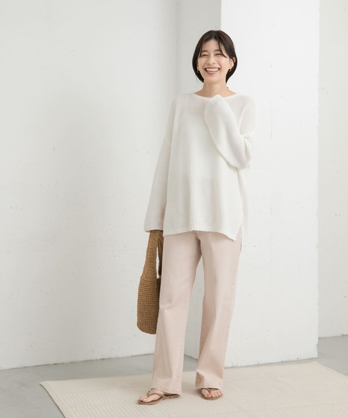 URBAN RESEARCH DOORS（アーバンリサーチドアーズ）の「ペーパーヤーンニュアンスニット（ニット/セーター・レディース・オフホワイト/ベージュ/イエロー・MEDIUM）」の17枚目の写真