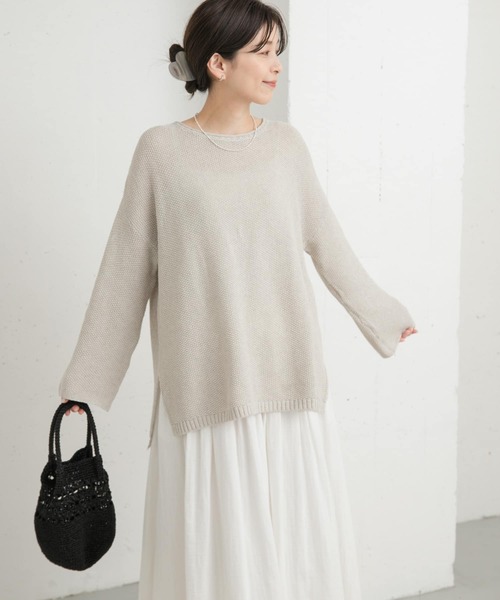 URBAN RESEARCH DOORS（アーバンリサーチドアーズ）の「ペーパーヤーンニュアンスニット（ニット/セーター・レディース・オフホワイト/ベージュ/イエロー・MEDIUM）」の18枚目の写真