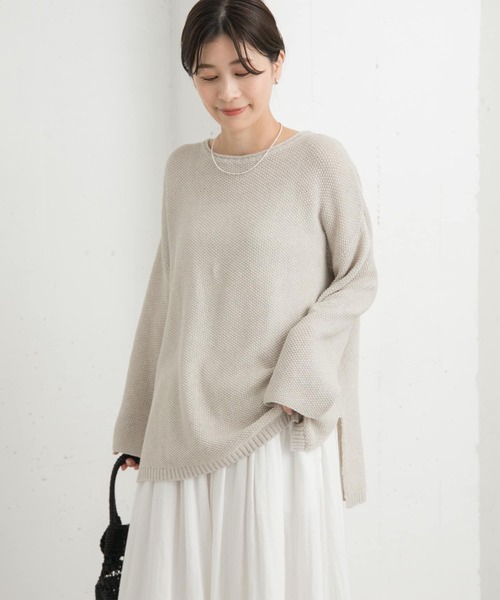 URBAN RESEARCH DOORS（アーバンリサーチドアーズ）の「ペーパーヤーンニュアンスニット（ニット/セーター・レディース・オフホワイト/ベージュ/イエロー・MEDIUM）」の21枚目の写真