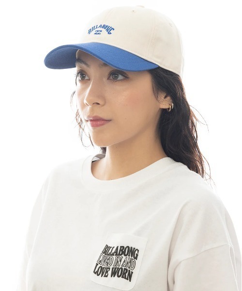 BILLABONG(ビラボン)の「BILLABONG レディース TWOTONE CAP キャップ 【2025年春夏モデル】/ビラボンアーチロゴ刺繍キャップ(帽子)(キャップ・レディース・ブルー/ブラック/グリーン系その他/オレンジ系その他・FREE)」の3枚目の写真