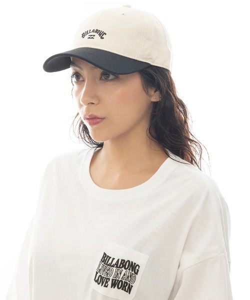 BILLABONG キャップ ホワイト/ブラック ビラボン 帽子 レディース ロゴキャップ BILLABONG BE013910 ホワイト 白 ブラック 黒 キャップ ストラップバックキャップ 小物  爆買