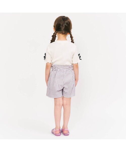 apres les cours（アプレレクール）の「【WEB限定】袖リボン半袖Tシャツ（Tシャツ/カットソー・キッズ・ミント/アイボリー/ブラック・120/110/100/90/80/140/130）」の17枚目の写真