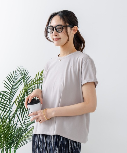 HANES(ヘインズ)の「【Hanes/ヘインズ】キャップスリーブTシャツ(Tシャツ/カットソー・レディース・ブラック/ホワイト/グレー・FREE)」の2枚目の写真