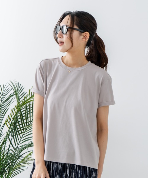HANES(ヘインズ)の「【Hanes/ヘインズ】キャップスリーブTシャツ(Tシャツ/カットソー・レディース・ブラック/ホワイト/グレー・FREE)」の5枚目の写真