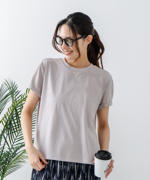 HANES(ヘインズ)の「【Hanes/ヘインズ】キャップスリーブTシャツ(Tシャツ/カットソー・レディース・ブラック/ホワイト/グレー・FREE)」の4枚目の写真