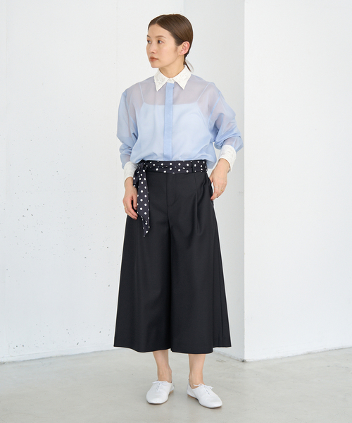 【美品】IENA イエナ グレー ポタニーハイウエスト クロップド パンツ セール】BAHARIYE サマーウール クロップドパンツ（その他パンツ