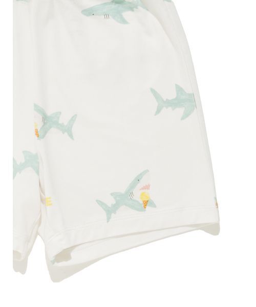 KIDS】【接触冷感】SHARK柄ショートパンツ（ルームウェア