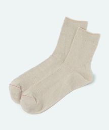 【daily CLIP】リネン細リブショートソックス