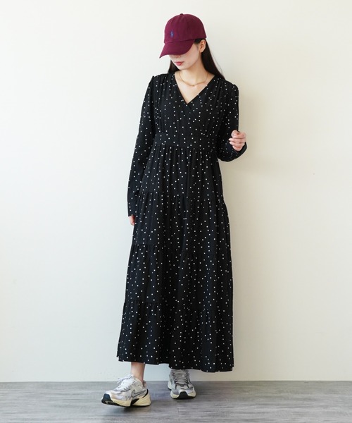gossip!ロサンゼルス(ゴシップロサンゼルス)の「カシュクールデザイン ティアードワンピース(ワンピース・レディース・ライトベージュ/ブラック・FREE)」の15枚目の写真