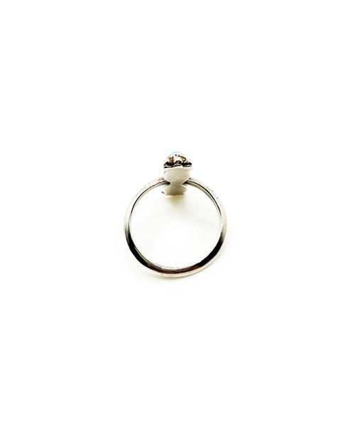 Indian Jewelry(インディアンジュエリー)の「THEATER シアター ダブルオーバルターコイズデザインシルバーリング Made in USA(リング・レディース・シルバー・#10/#9)」の4枚目の写真