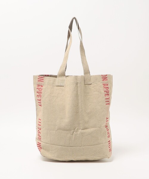 Steven Alan（スティーブンアラン）の「＜Charvet Editions＞ Bon Appetit TOTE BAG/バッグ（トートバッグ・メンズ・ブラック/レッド・FREE）」の4枚目の写真