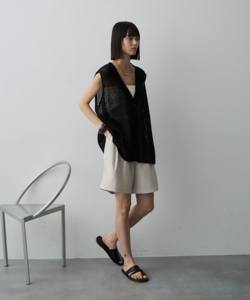 オーバーサイジングシアーメッシュベスト（ベスト）｜DFFUR