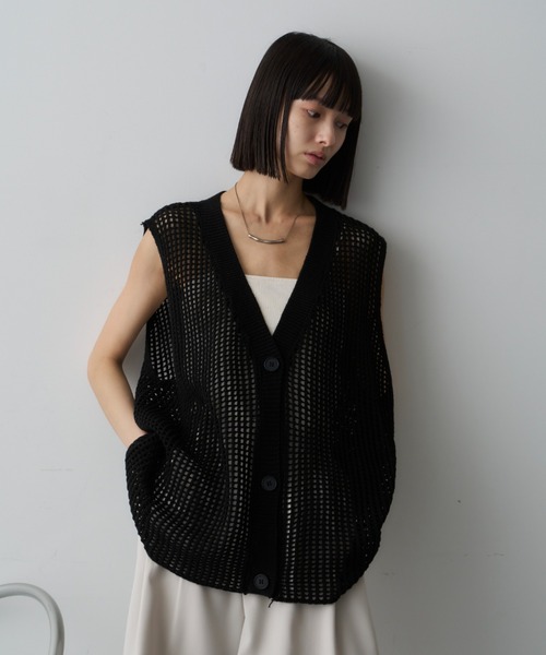 オーバーサイジングシアーメッシュベスト（ベスト）｜DFFUR