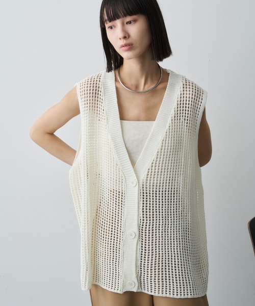 オーバーサイジングシアーメッシュベスト（ベスト）｜DFFUR
