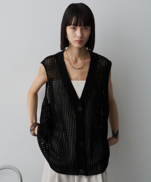 オーバーサイジングシアーメッシュベスト（ベスト）｜DFFUR