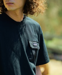 【RAGGED MOUNTAIN：ラギットマウンテン】布帛ポケット付 Tシャツ 半袖 オーバーサイズ