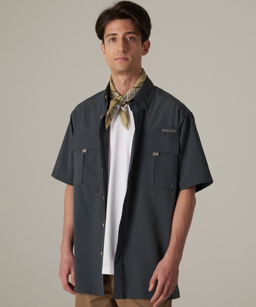 Eddie Bauer(エディーバウアー)の「ガイド 半袖 シャツ(シャツ/ブラウス・メンズ・ブルーグレー/チャコール/ブラック・L/M/XXL/XL/S)」の2枚目の写真