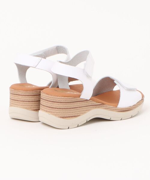 inter-chaussures(インターショシュール)の「【Marila】ラウンドトウウエッジソールサンダル(E52110)(サンダル・レディース・イエロー/ホワイト・36/37/38/39/35)」の3枚目の写真