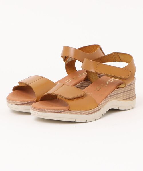 inter-chaussures(インターショシュール)の「【Marila】ラウンドトウウエッジソールサンダル(E52110)(サンダル・レディース・イエロー/ホワイト・36/37/38/39/35)」の5枚目の写真
