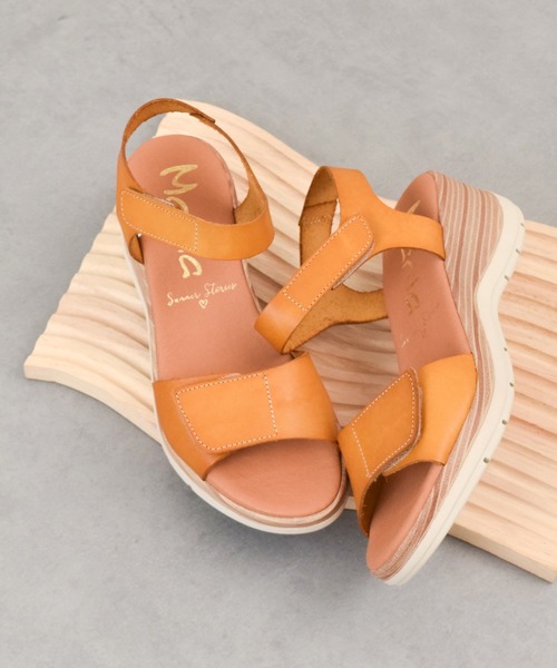 inter-chaussures(インターショシュール)の「【Marila】ラウンドトウウエッジソールサンダル(E52110)(サンダル・レディース・イエロー/ホワイト・36/37/38/39/35)」の7枚目の写真