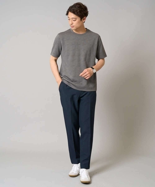 a.v.v（アーヴェヴェ）の「【洗濯機で洗える/ストレッチ】メランジストレッチイージースラックス（その他パンツ・メンズ・グレー/ネイビー・48/50/46）」の6枚目の写真