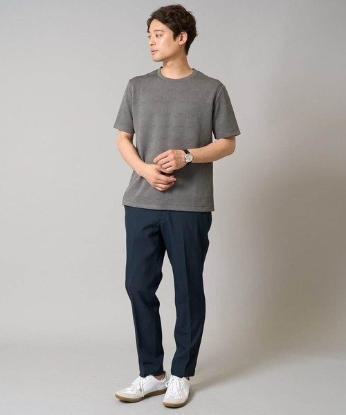 a.v.v（アーヴェヴェ）の「【洗濯機で洗える/ストレッチ】メランジストレッチイージースラックス（その他パンツ・メンズ・グレー/ネイビー・48/50/46）」の7枚目の写真