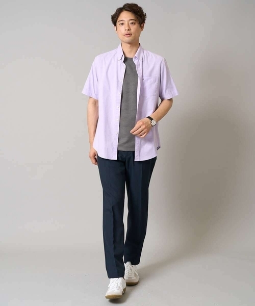 a.v.v（アーヴェヴェ）の「【洗濯機で洗える/ストレッチ】メランジストレッチイージースラックス（その他パンツ・メンズ・グレー/ネイビー・48/50/46）」の9枚目の写真