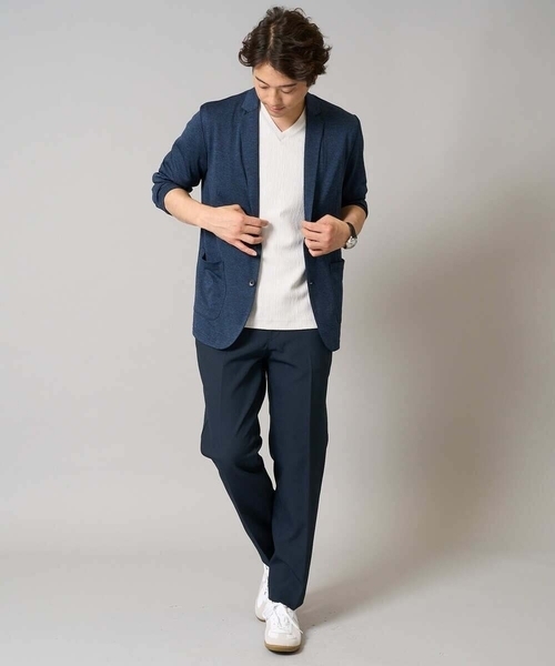 a.v.v（アーヴェヴェ）の「【洗濯機で洗える/ストレッチ】メランジストレッチイージースラックス（その他パンツ・メンズ・グレー/ネイビー・48/50/46）」の10枚目の写真