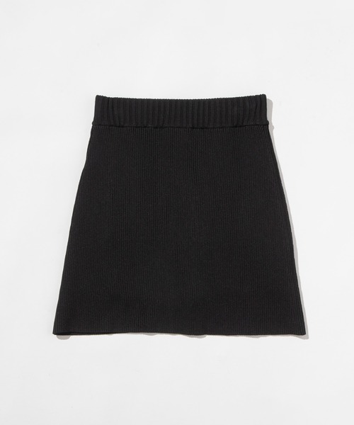 WCJ(ダブルシージェイ)の「インナー付きリブニットスカート(スカート・レディース・ブラック・FREE)」の3枚目の写真