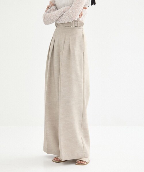 ★DRAW FIT★ ウール ワイド グルカ スラックス ONCILY（オンシェリー）の「24AW TUCK WIDE GURKHA SLACKS