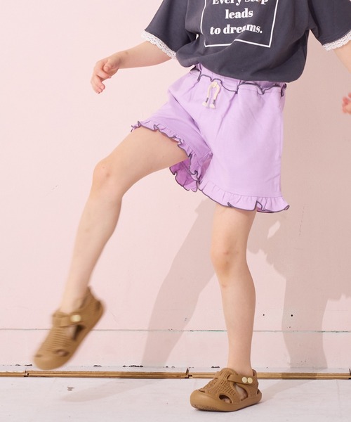 Life Support Products（ライフサポートプロダクツ）の「フリルカットショートパンツ（その他パンツ・キッズ・ブラウン/ピンク/ブルー/ライトグレー/ライトグリーン/チャコール・120/80/130/95/140/150/90/100/110）」の8枚目の写真
