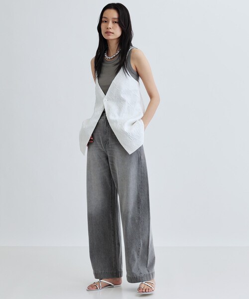 GALLEST（ギャレスト）の「キャミソールジレ（ベスト・レディース・ブラック/ホワイト・38）」の11枚目の写真