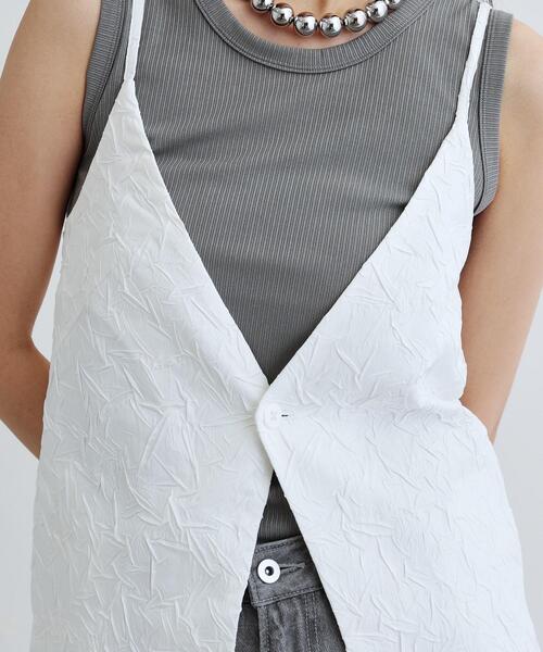 GALLEST（ギャレスト）の「キャミソールジレ（ベスト・レディース・ブラック/ホワイト・38）」の16枚目の写真