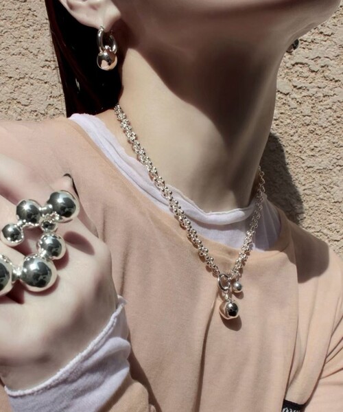 Soierie(ソワリー)の「<Soierie>Pome Chain ネックレス(ネックレス・レディース・シルバー・FREE)」の4枚目の写真